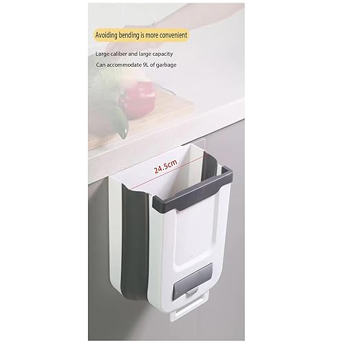 Miniatura 6 de KiDaYuan Gabinete de compostaje para colgar en cocina, baño, cubo de basura plegable de plástico, adecuado para camping, oficina, dormitorio,