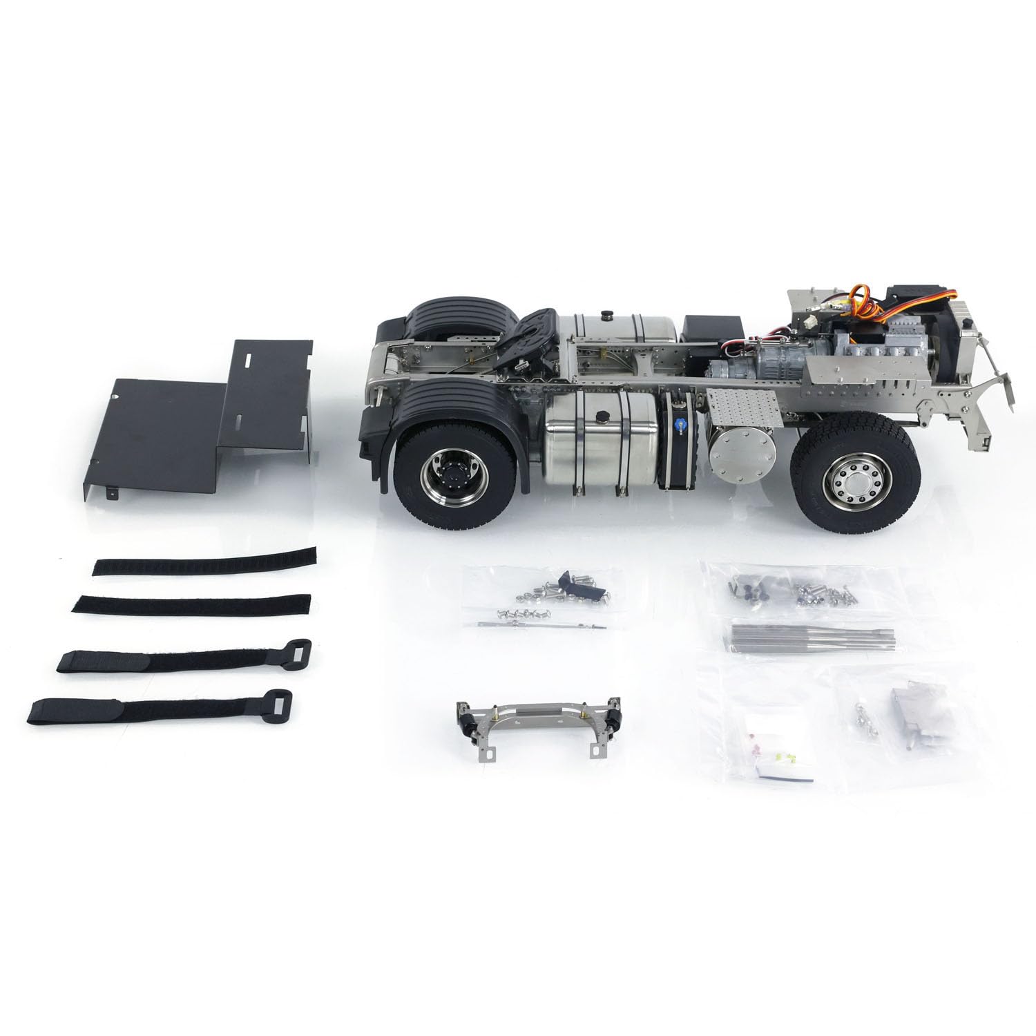 4X4 1 14 Metal Chassis for RC Tractor Truck R620 R730 Remote Control Car Model 3-Speed Transmission Differential