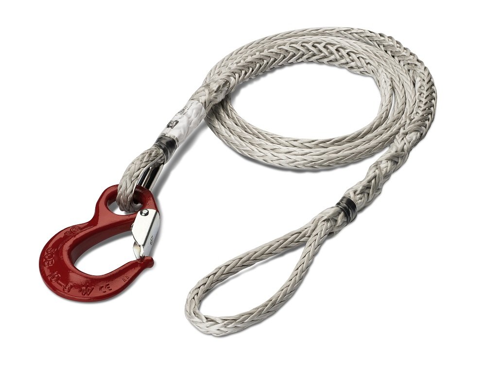 Seilflechter Novoleen® Zugseil nach DIN EN 14492-1:2006 12 mm 12,5 t mit Sicherheitshaken