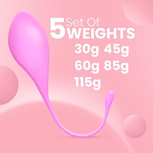 Miniatura 3 de DownUnder Kegel - Pelotas para apretar el suelo pélvico, pesas Kegel prémium para mujeres, juego de 5, entrenamiento muscular del suelo pélvico para