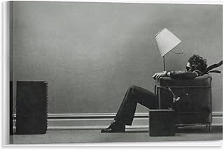 Vintage Black And White Photography Wall Art - Blown Away Man Canvas Painting for Family Room, Bedroom, Living Room Decor Frame-Style Poster Canvas Wall Art Prints 16x24inch(40x60cm), Unframe-style