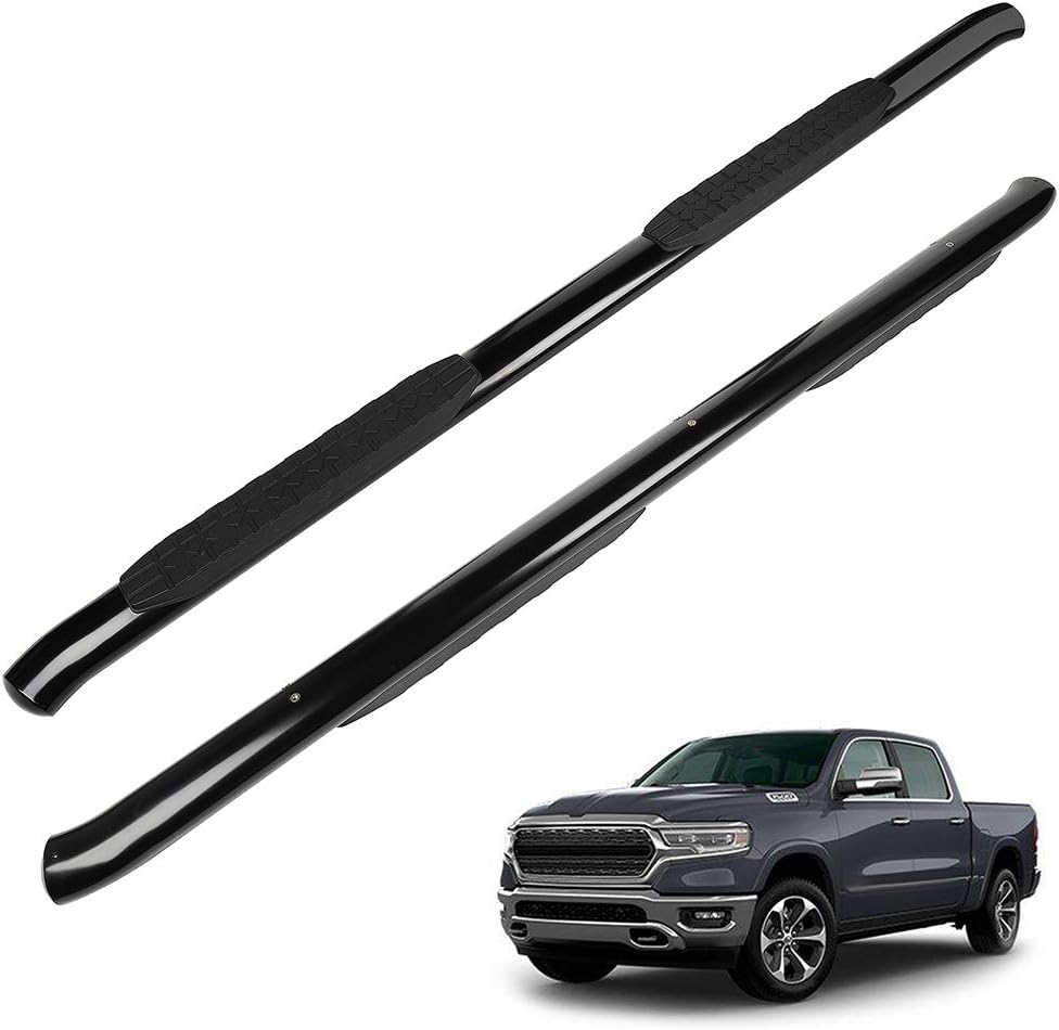 AINTIER Running Boards Compatible for 2019-2022 for Dodge for Ram 1500 (NOT for 19-22 Classic), 3.5" Wide Textured Black Side Step Nerf Bars, 3.5 inches Nerf Bars Side Steps