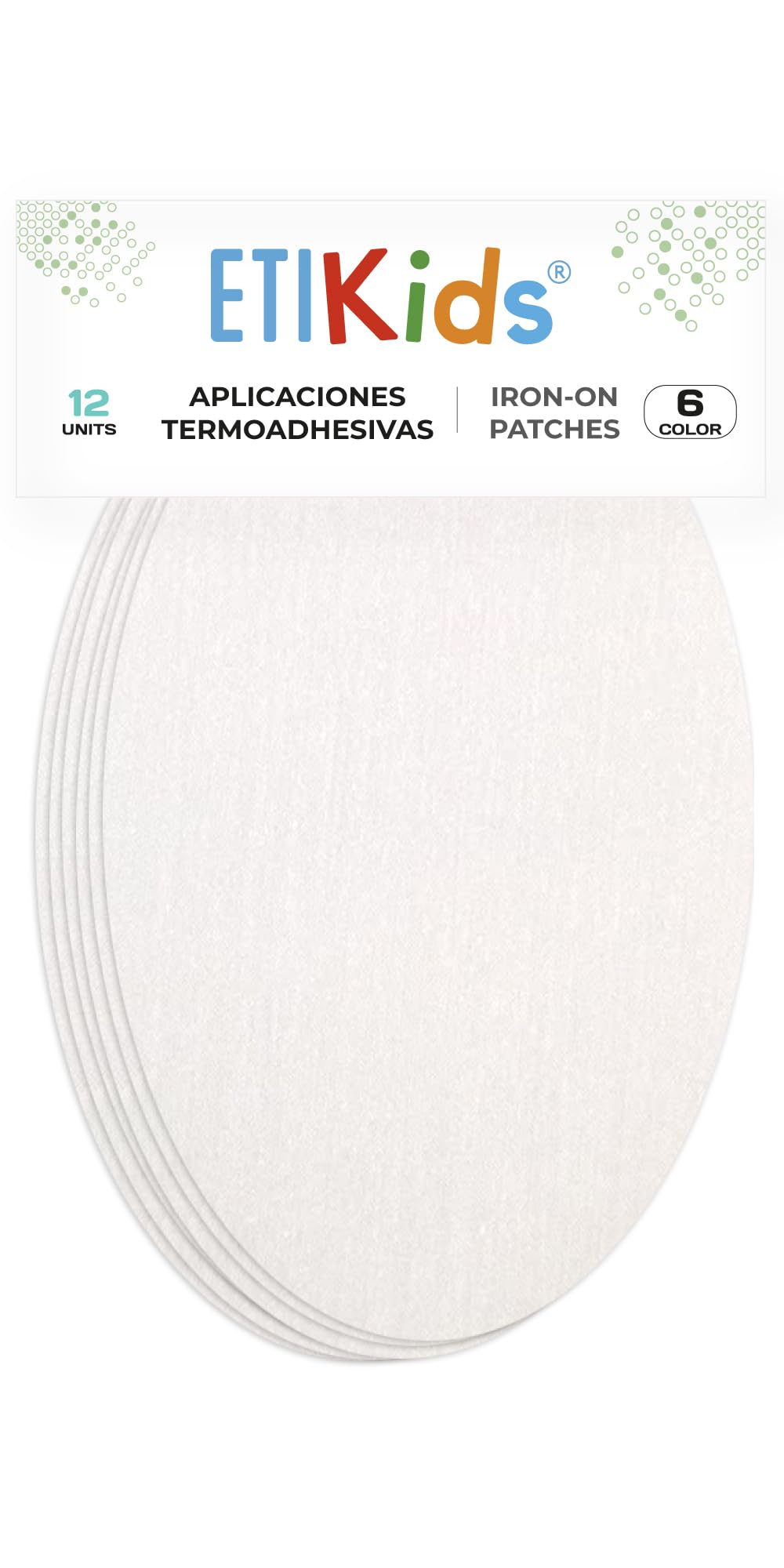 12 White Iron-On Fabric Repair Patches โ Knee & Elbow Patches for Clothes, Trousers, Jackets, Sweaters & Shirts, 16 x 10 cm