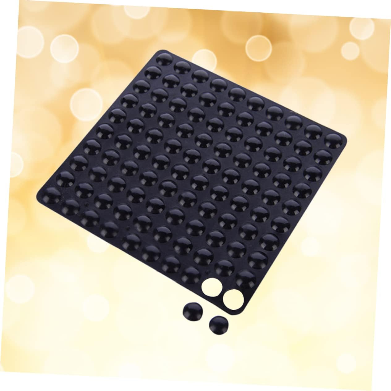 NUOBESTY 100Pcs Noise Dampening Self Adhesive Rubber Bumper Pads for Cabinet Door Handle Protection Collision Stickers Black Cushioning Pads for Home Office