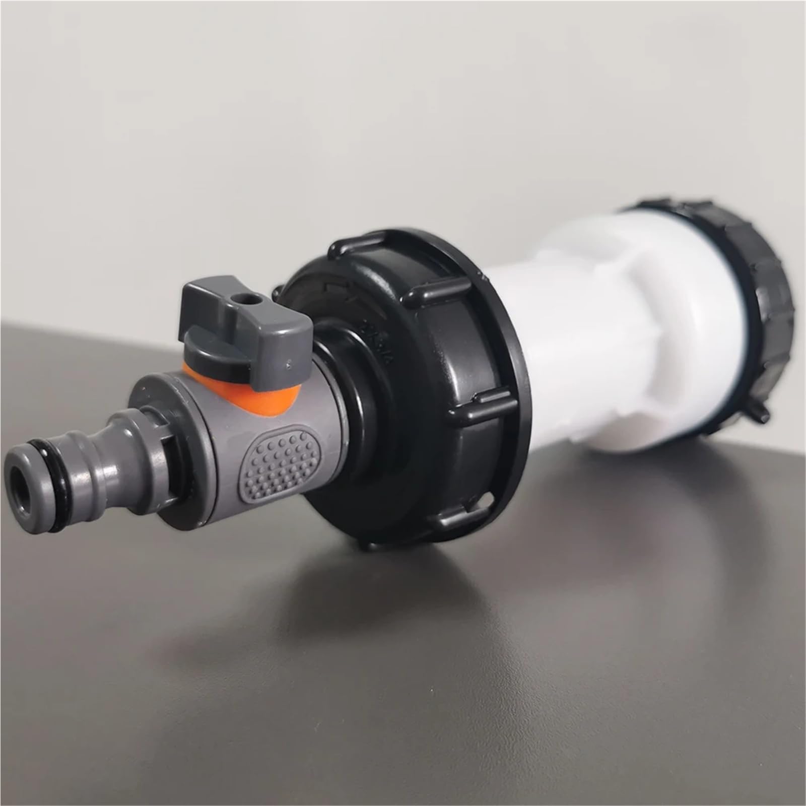 1 juego de 4 piezas válvula niple plástico S60, adaptador tubo extensión, tapa del, conector tubería riego, grifo tanque agua
