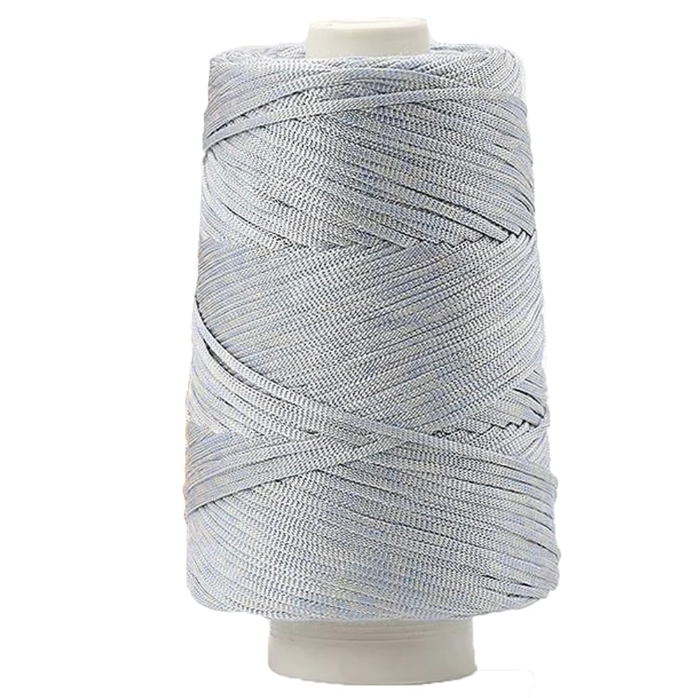 230g Summer Sun Hat Yarn Ice Silk Thread DIY Crochet Bag Slippers Material (Blue Gray)