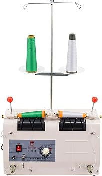 Automatic Splitting Rewinder Threading Machine,Desktop Double Head Embroidery Thread Splitter with Time Adjustable, Thread Rewinder Machine,Digital Line Distributor,for Embroidery Garment Factory