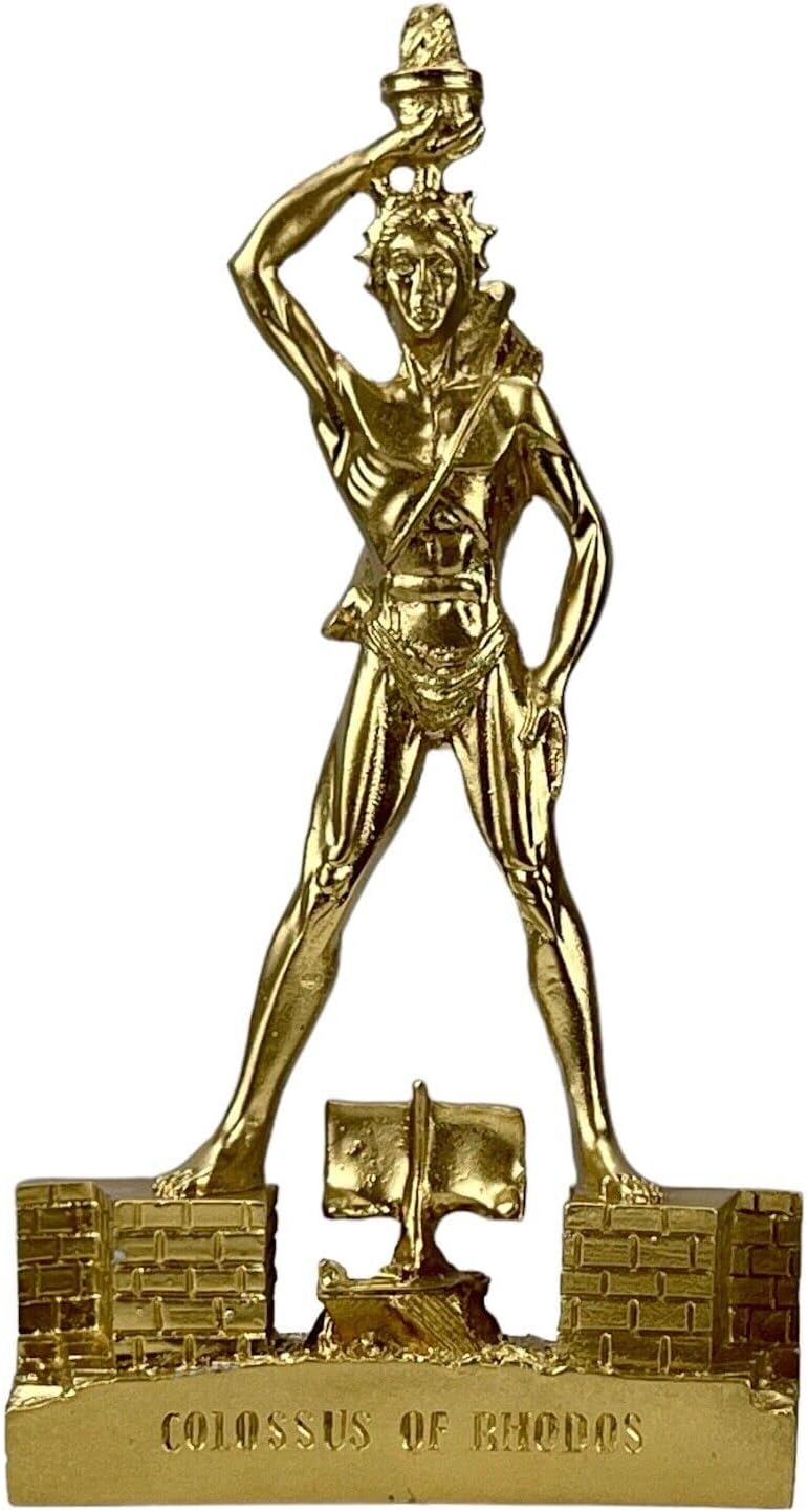 Colossus of Rhodes Colossal Statue of The Sun God Helios Gold Tone ...