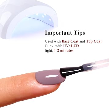 Ozzeal Gel Nail Polish, 0.5 Fl Oz Grayish Pink Gel Polish Autumn Winter Nude Art DIY Starter Manicure Salon Soak Off LED UV