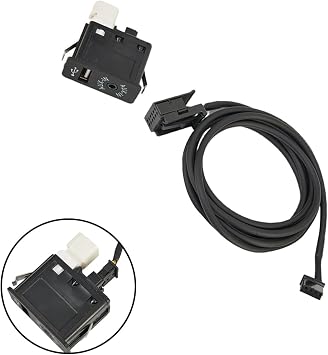 USB AUX Input Socket with 4-Pin Interface for BMW E39 E53 X5 Z4 E85 E86 X3 E83,Compatible with for MINI Cooper Plastic Panel
