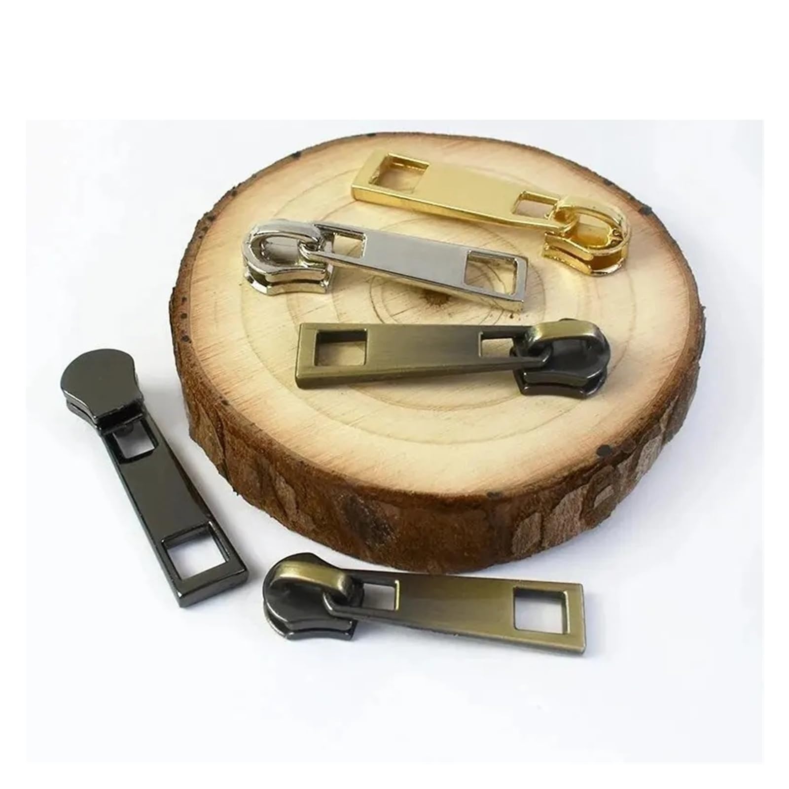 10-30 Uds 5# tiradores de cremallera for coser abrigo tienda Metal/Nylon/resina cremalleras deslizantes universales cierres cabeza reparación(Silver,No5-30Pcs,ForMetalZipper)