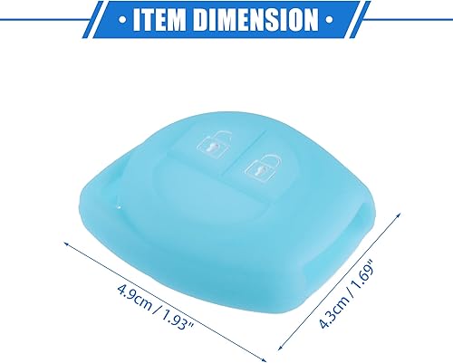 Miniatura 6 de 2 fundas para llavero compatibles con Suzuki 2 botones, funda protectora de silicona duradera azul para llave remota