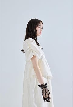 Amazon.co.jp: [niana] バブルスリーブジャガードドレス パーティー