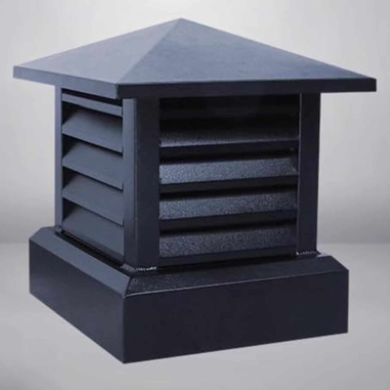 Chimney Cap,14" x 14" Villa Cowl Fireplace Chimney Caps, Aluminum Alloy Square Tapered Top Louvre Roof Vent Rain Windproof Cover for Outside