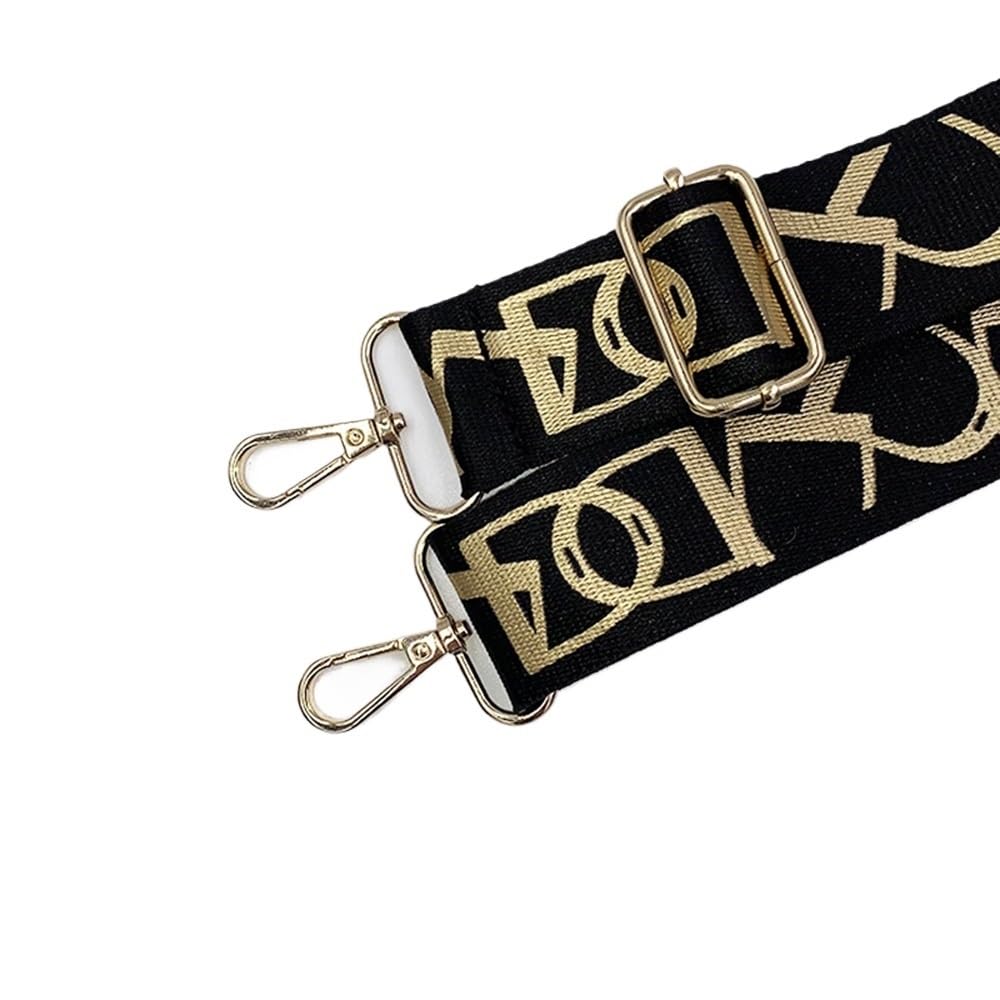 Regulowane pasy bagażowe z klamrą, Regulowany pasek do torby na ramię Crossbody Multicolor(Beige Gold)