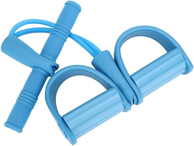 Sazao Pedal Exerciser, Elastic Yoga Resistance Belt, Latex Blue Home for Workout Yoga(Pull rope)