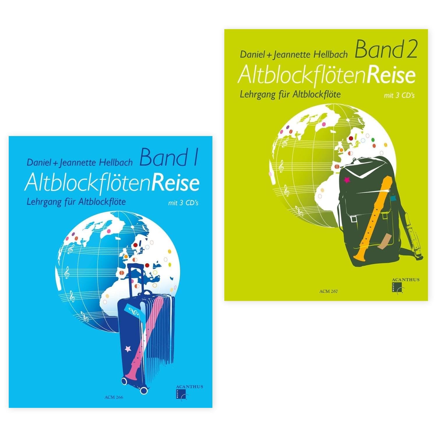 ALTBLOCKFLOETEN VIAGGIO 1 e 2 di Hellbach Daniel ACM 266 + ACM 267