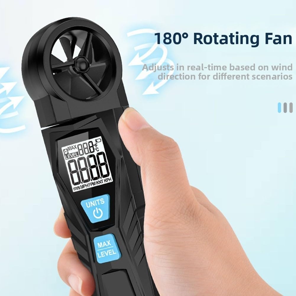 Anemómetro para ventilador giratorio, 17 cm, herramienta de flujo de aire