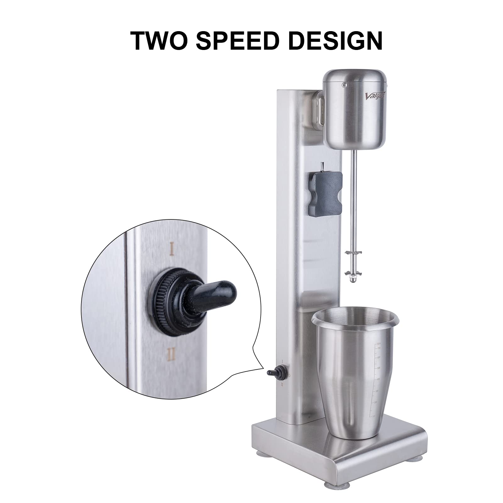 Valgus Edelstahl-Milchshaker-Maschine 1L geräuscharmer