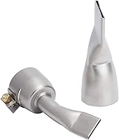 Vista 7 de 2 boquillas planas de pistola de soldadura, aleación de acero inoxidable de 0.787 pulgadas + 1.575 pulgadas, boquilla de pistola de soldadura