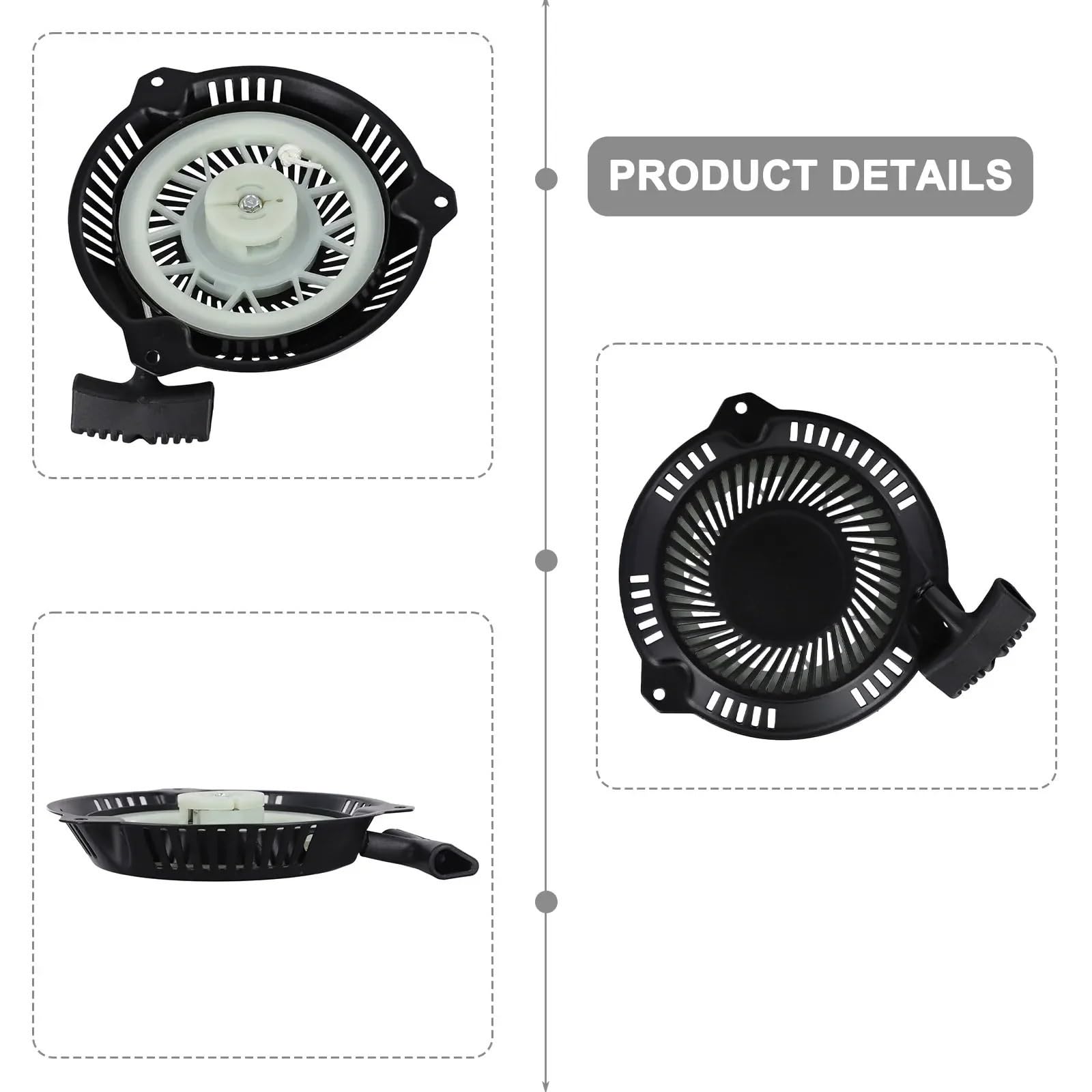 Pieza de Repuesto de Retroceso de Arranque de cortacésped, Compatible con 1P60 64, fácil instalación, adaptabilidad para Varios Motores