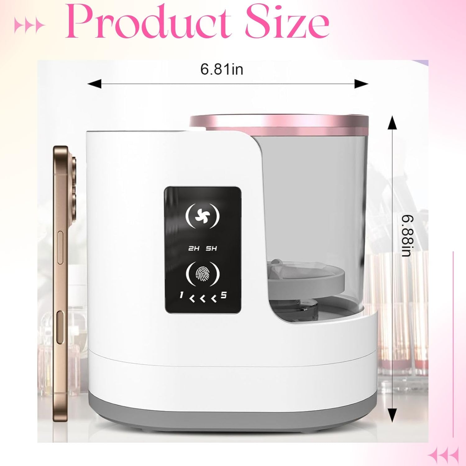 Electric Makeup Brush Cleaner & Dryer-Fast, Makeup Brush Cleaner Machine, 3 In 1 Efficient Brush Cleaning, Drying, and Sanitizing for Flawless, Hygienic Makeup Application
