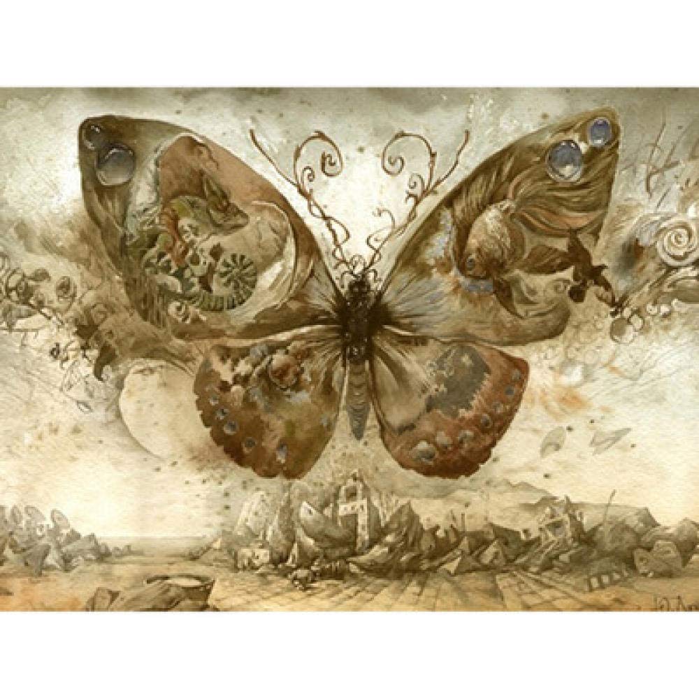 Kit broderie diamant 5D papillon marron mosaïque bricolage square diamond 30x40