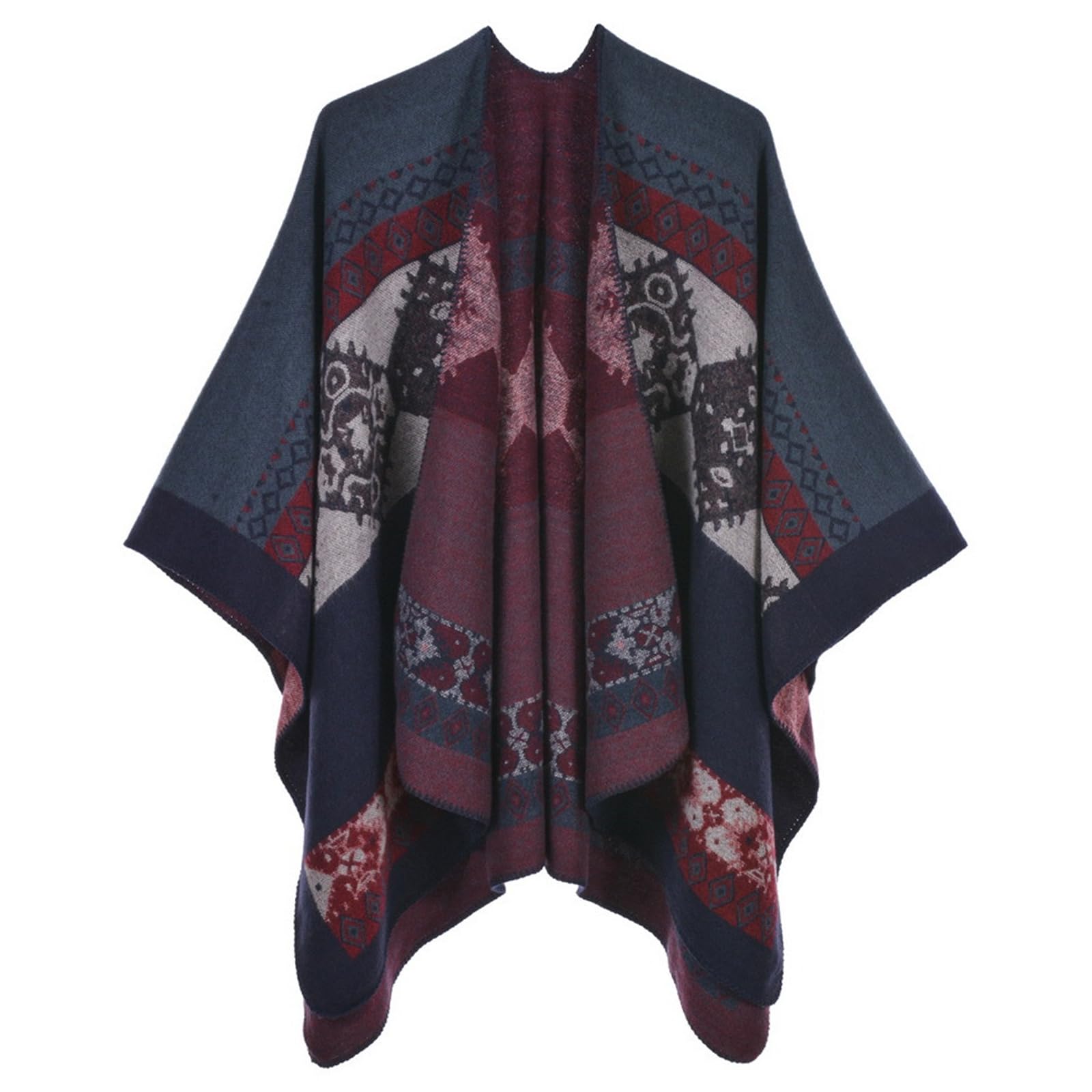 Women's Shawl Wraps Open Front Poncho Cape Oversized Sweaters Casual Cardigan Shawls for Fall Winter