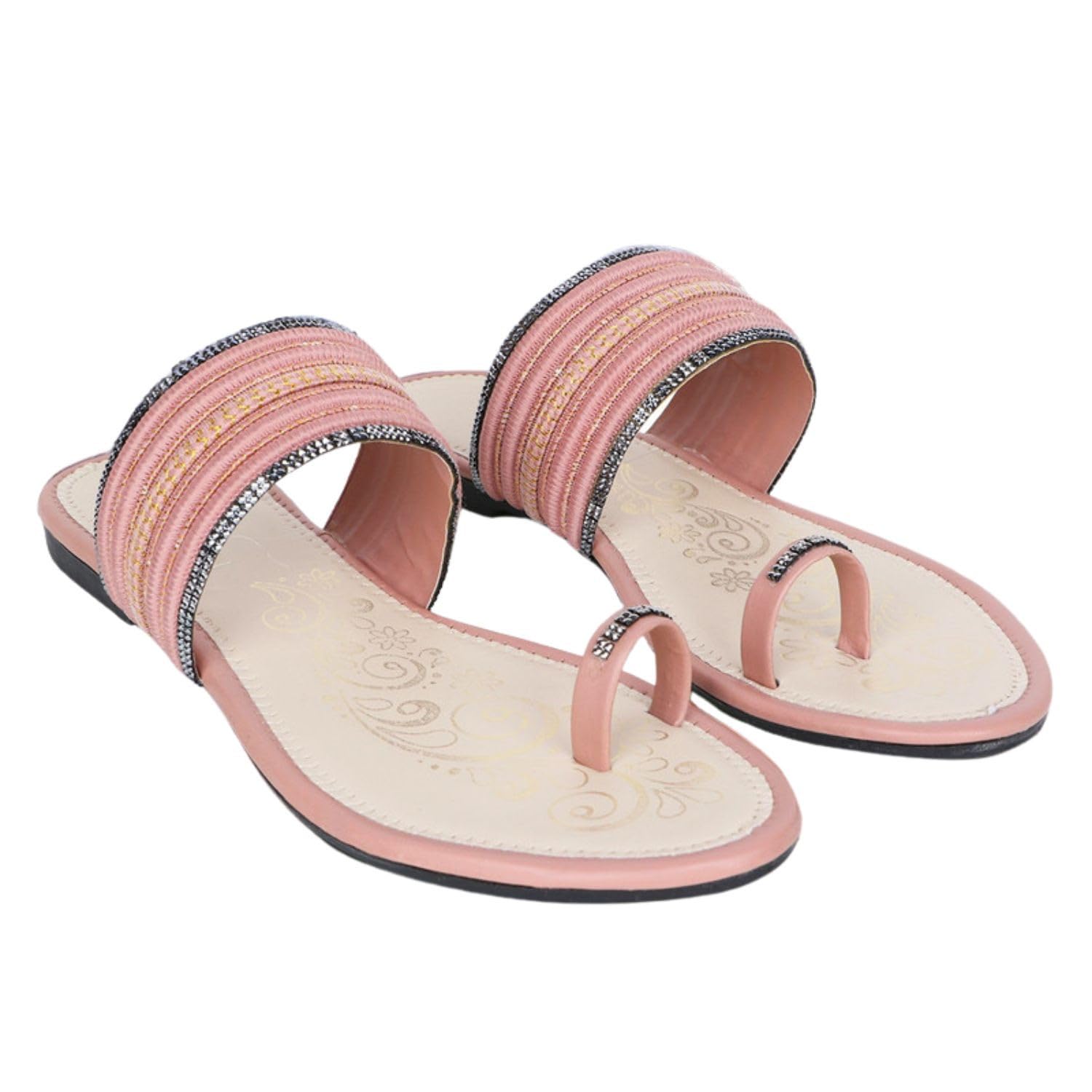 FLOPSIE One Toe Flats Sandals and slippers for Women and Girls | Peach | Size - 8 (B0DCG8M13V) Amazon Price History, Amazon Price Tracker