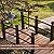 AHB 5FT Garden Bridge, Wooden Arc Bridge for Outdoors with Safety Railings Windmill, Stained Finished Wood Decorative Pond Bridge for Backyard Cream Farm (Wood)