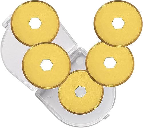 Miniatura 22 de Cuchillas de corte rotativas de 1.772 pulgadas, paquete de 10 cuchillas de repuesto para Fiskars, OLFA para acolchar, álbumes de recortes, costura