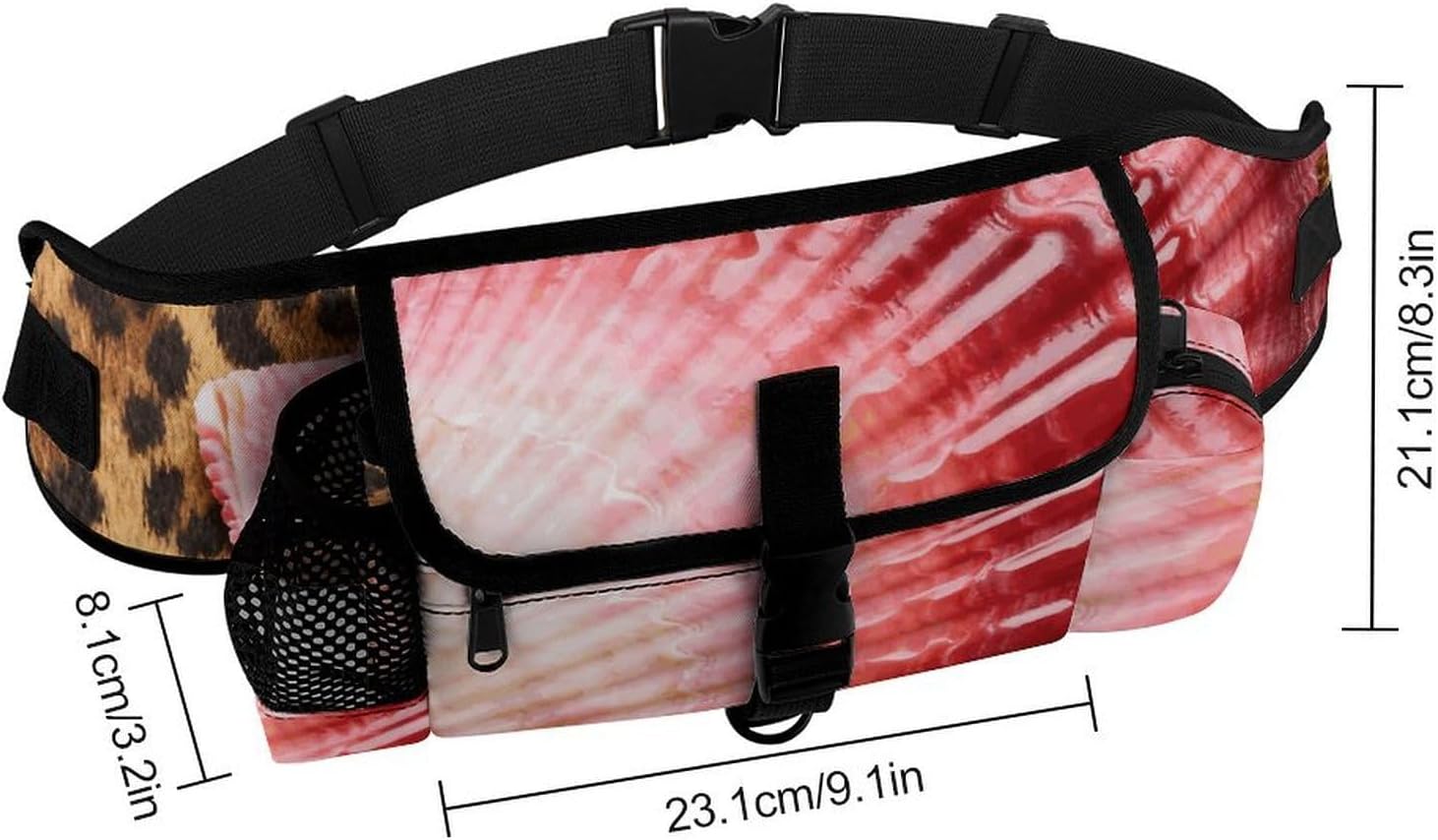 Leopard Cherry Shell Dog Treat Pouch,Easy One-hand Access image 2