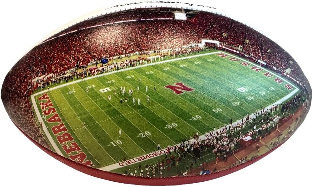 NIKCO SPORTS Johnny Rodgers Autograph Nebraska Huskers 100th Season Football | Limited Edition Embossed Full-Size Collectible with COA | Memorial Stadium Centennial Fan Gift Memorabilia