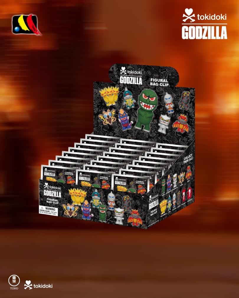 Tokidoki x Godzilla - Series 1-3D Foam Bag Clip Blind Bag - 24pc PDQ Display