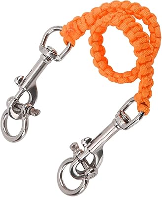 Naroote Diving Camera Handle Strap, Closed Tightly Corrosion Resistance Powerful Rebound Stainless Steel Bow Lock Underwater Camera Handle Rope for Camera(Orange)