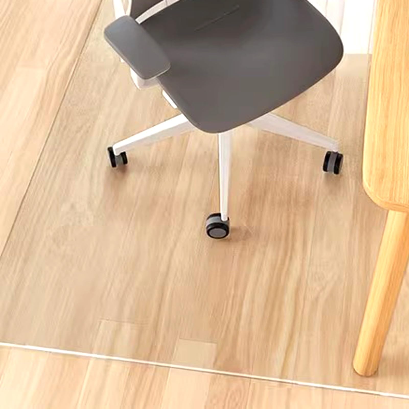 Clear Mat for Office Chair on Hardwood Floor Anti-Slip Computer Desk Chair Mat Rectangle Tile Wood Floor Protector