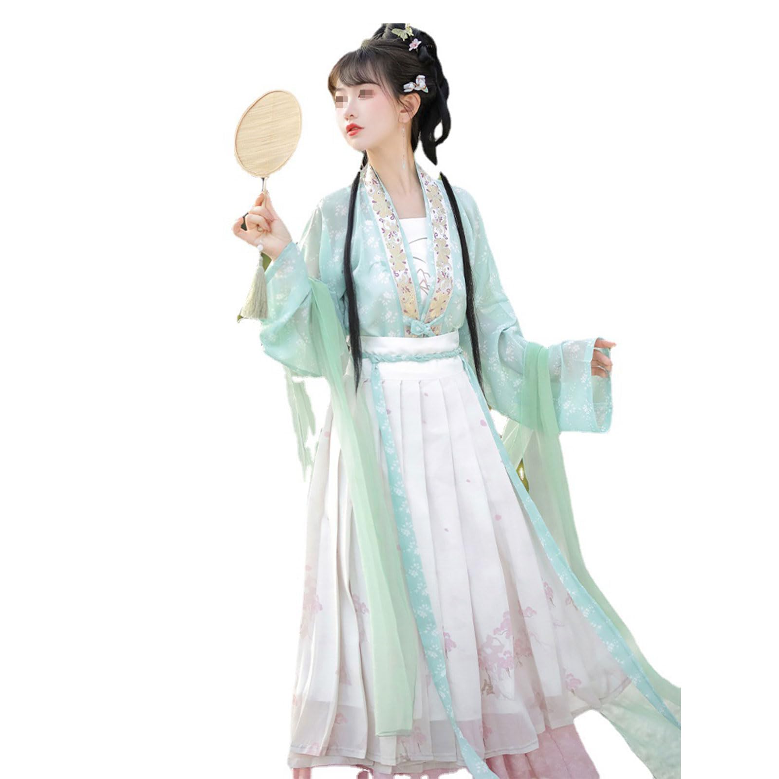 Amazon.co.jp: 漢服女性中国の伝統的なコスプレ衣装古代宋王朝漢服,L