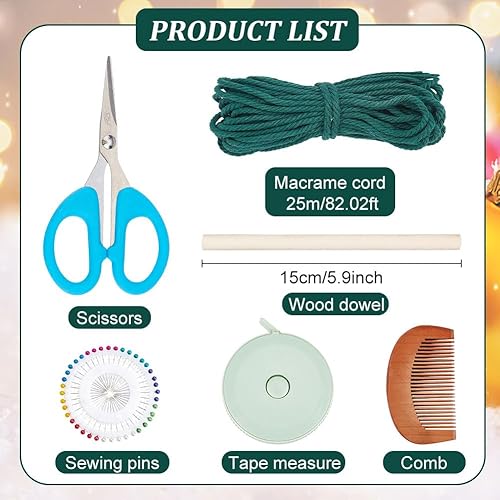Miniatura 2 de Kit de macramé para árbol de Navidad, macramé para colgar en la pared, kit de bricolaje para principiantes, kit de macramé para colgar, kit de