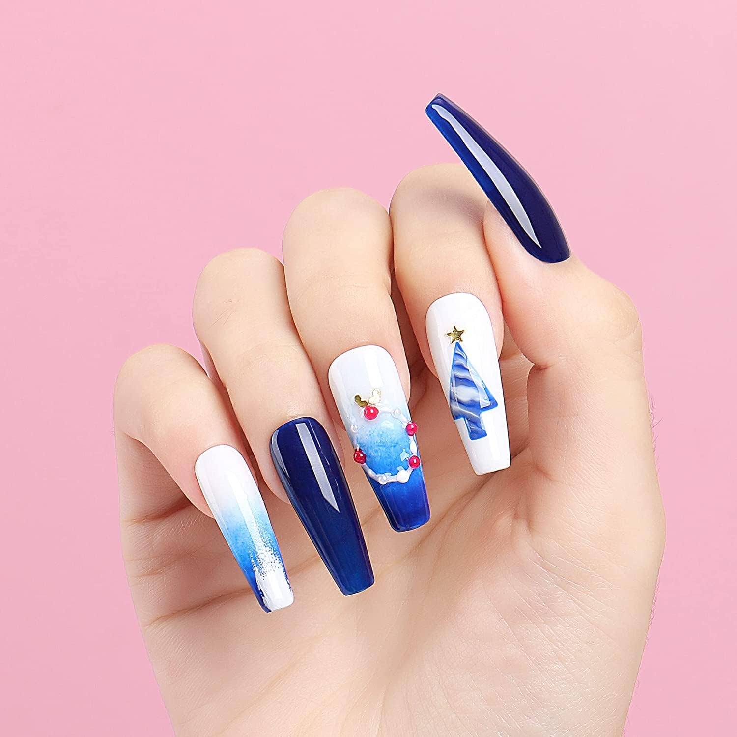 UV Nagellack Dunkelblau 8ml Soak Off Farbgel für Nägel Gellack Nailart DIY