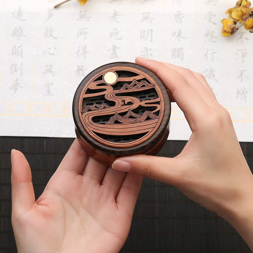 Räucherstäbchen Halter Zen Holz Tragbare Räuchergefäss Innen Haushalt Weihrauch Box Raumduft Diffuser Räucherstäbchenhalter