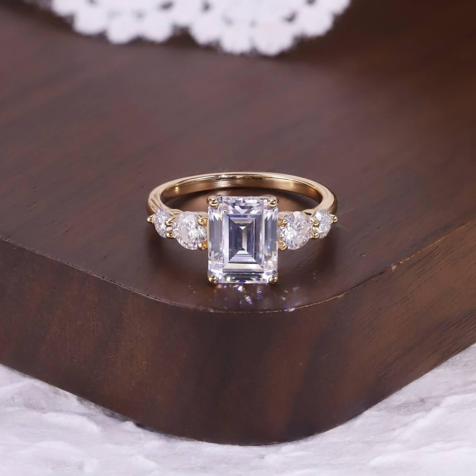 Anillos de compromiso para mujer, oro amarillo