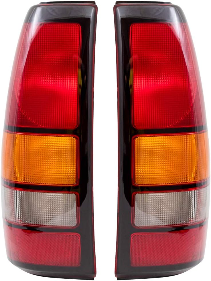 Brock Replacement Driver and Passenger Set Tail Lights Compatible with 2004-2007 Sierra Fleetside Pickup Truck 19169021 19169022
