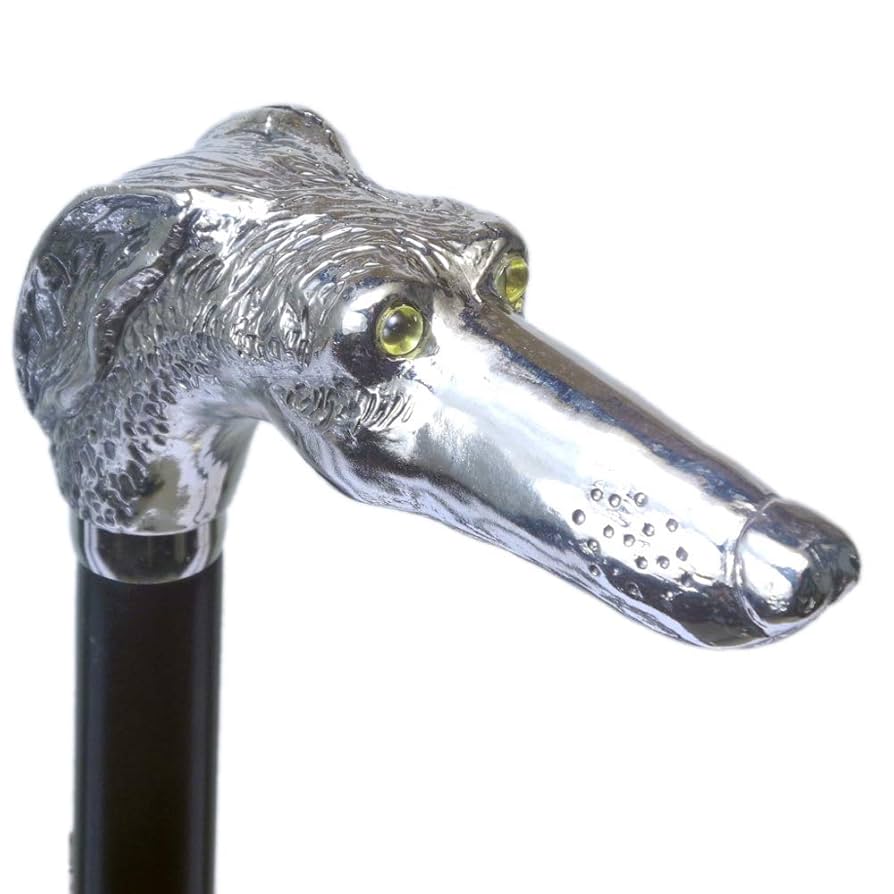 Amazon.co.jp: イタリア製 ステッキ シルバー グレイハウンド 犬