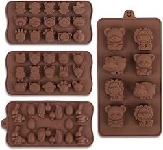 Cozihom Diverse Animal Silicone Chocolate Making Molds, Food Grade Silicone for Chocolate, Candy, Jelly, Ice Cube. 4 Pcs