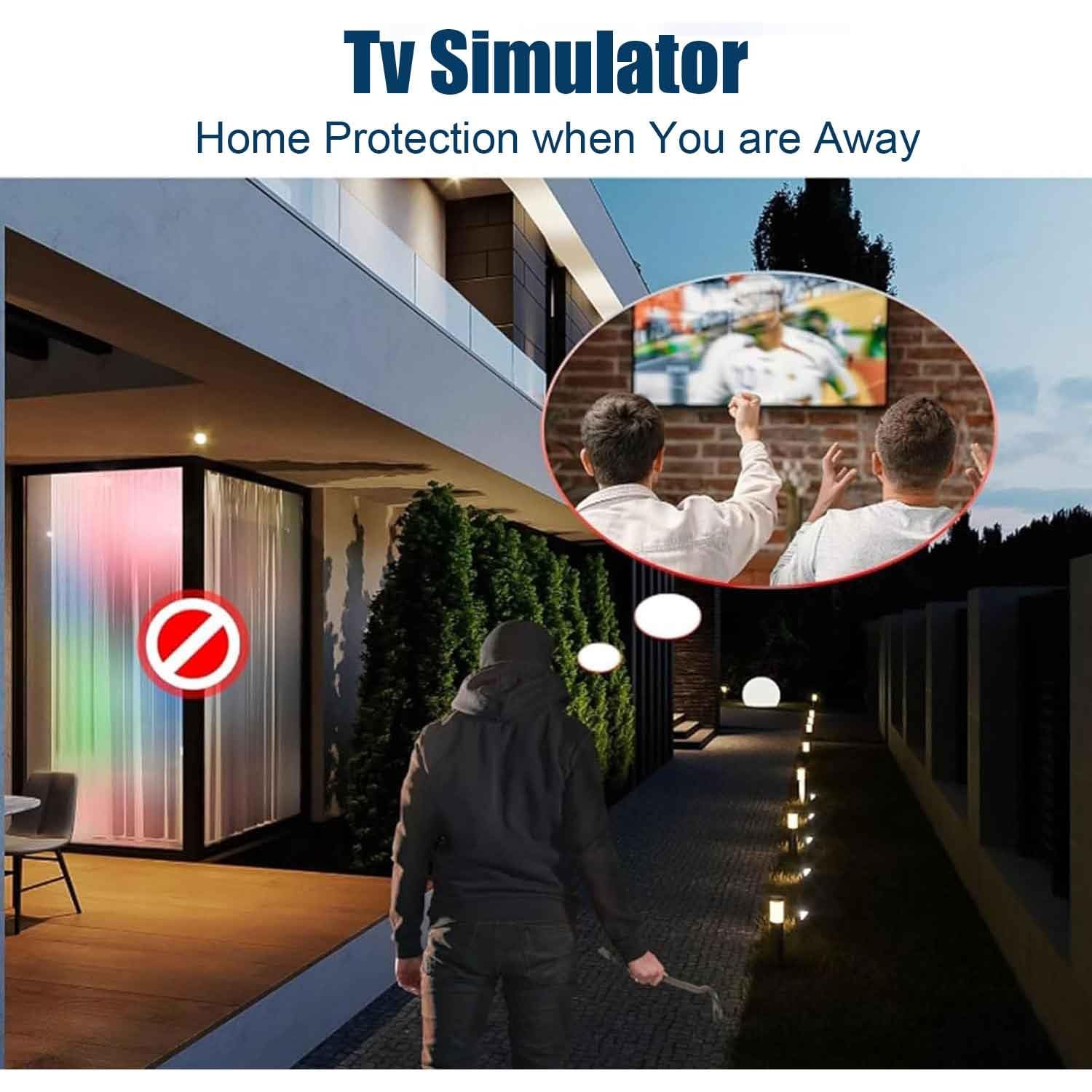Symulator Fałszywego Atrapy LED, Domowy Sprzęt Antywłamaniowy Z Czujnikiem Światła, Automatyczna Lampa Telewizyjna Antykradzieżowa Z Czujnikiem Zmierzchu I Źródła Światła, Do Ochrony Domu