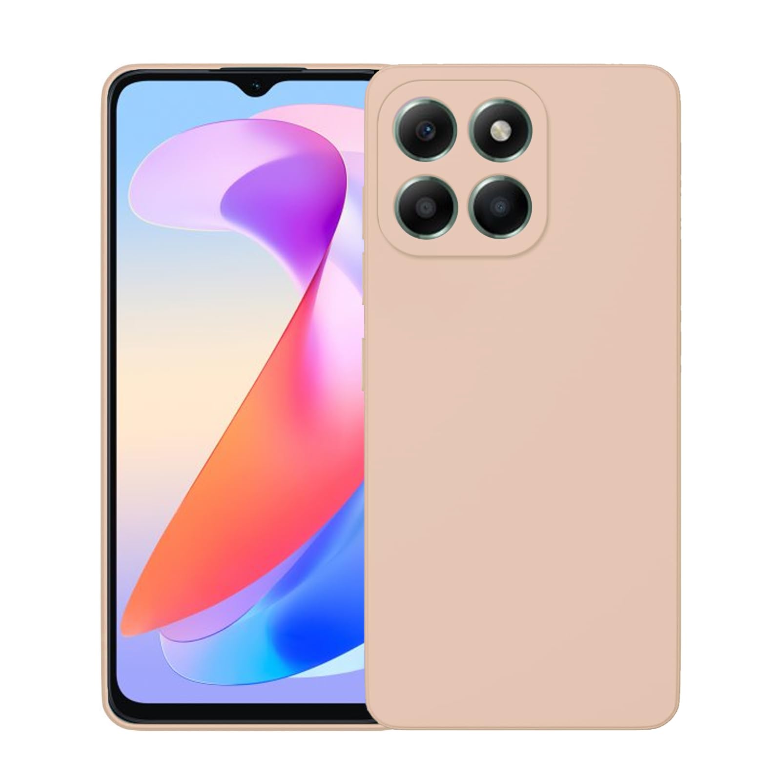 Silicone Cover Case Compatible with Honor X6A Thin with Camera Protection Soft Interior Slim Fit Flexible Phone Case (for Honor X6A-Pink)