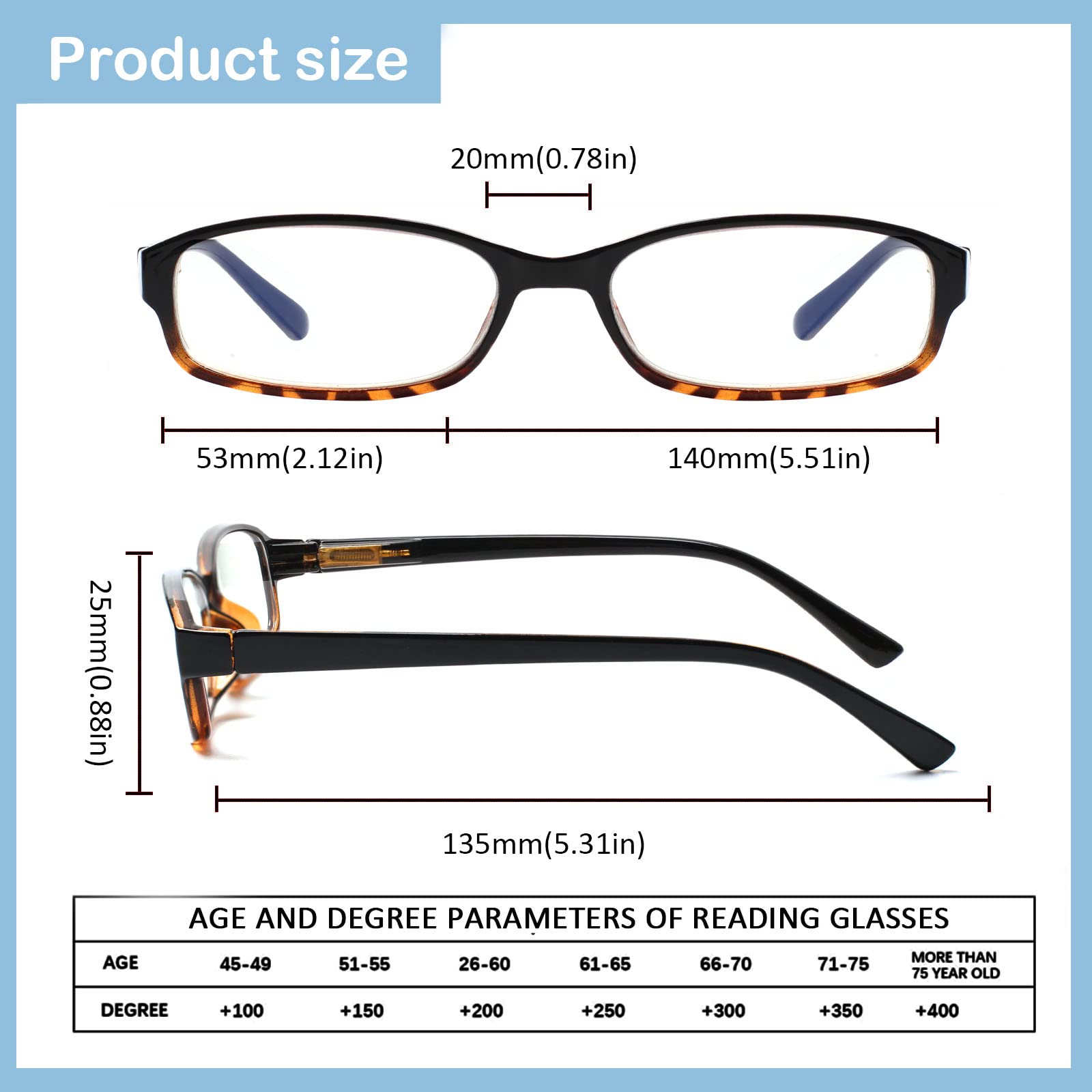 Kerecsen 6 Pack Reading Glasses for Women Men Blue Light Blocking With Spring Hinge computer readers for Ladies Eyeglasses (6 Pack Mix Color - Image 3