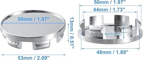 Miniatura 7 de ACROPIX Base de 1.890 in de diámetro exterior de 6 clips de 2.087 in de diámetro exterior total para llantas de rueda, tapas centrales en tono