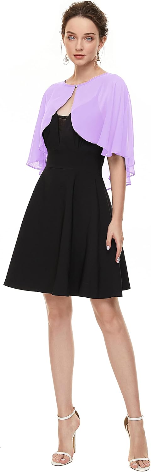 Soft Chiffon Shawls Wraps Shrug for Wedding Evening Dress Cape Cover Up for Women - Image 4