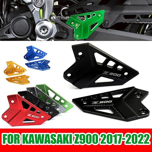 Miniatura 2 de Accesorios de motocicleta Reposapiés Juego trasero Placas de talón Protector para Kawasaki Z900 Z 900 2017 2018 2019 2020 2021 (verde) (57136-1006)